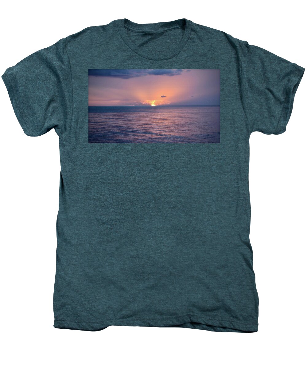 Sunset Men's Premium T-Shirt featuring the photograph Englewood Sunset by Carol Bradley