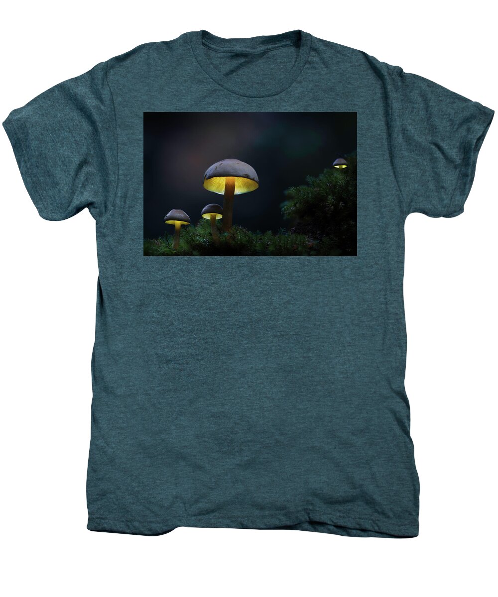 Autumn Men's Premium T-Shirt featuring the photograph Lanterns in the autumn forest by Dirk Ercken