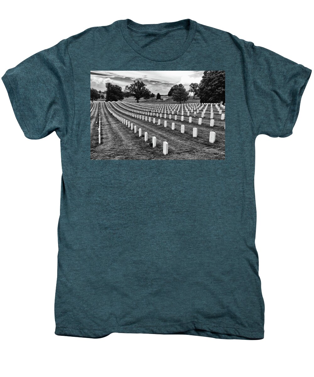 Leavenworth Men's Premium T-Shirt featuring the photograph Leavenworth National Cemetery by Jim Mathis