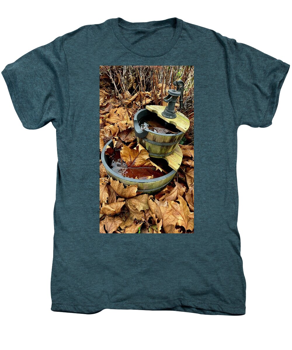 Winter Men's Premium T-Shirt featuring the photograph Leaves of Winter by Richard Cummings