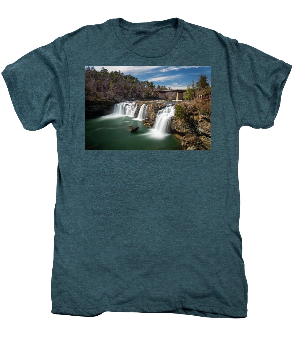 Alabama Men's Premium T-Shirt featuring the photograph Little River Canyon Cascade by Andy Crawford
