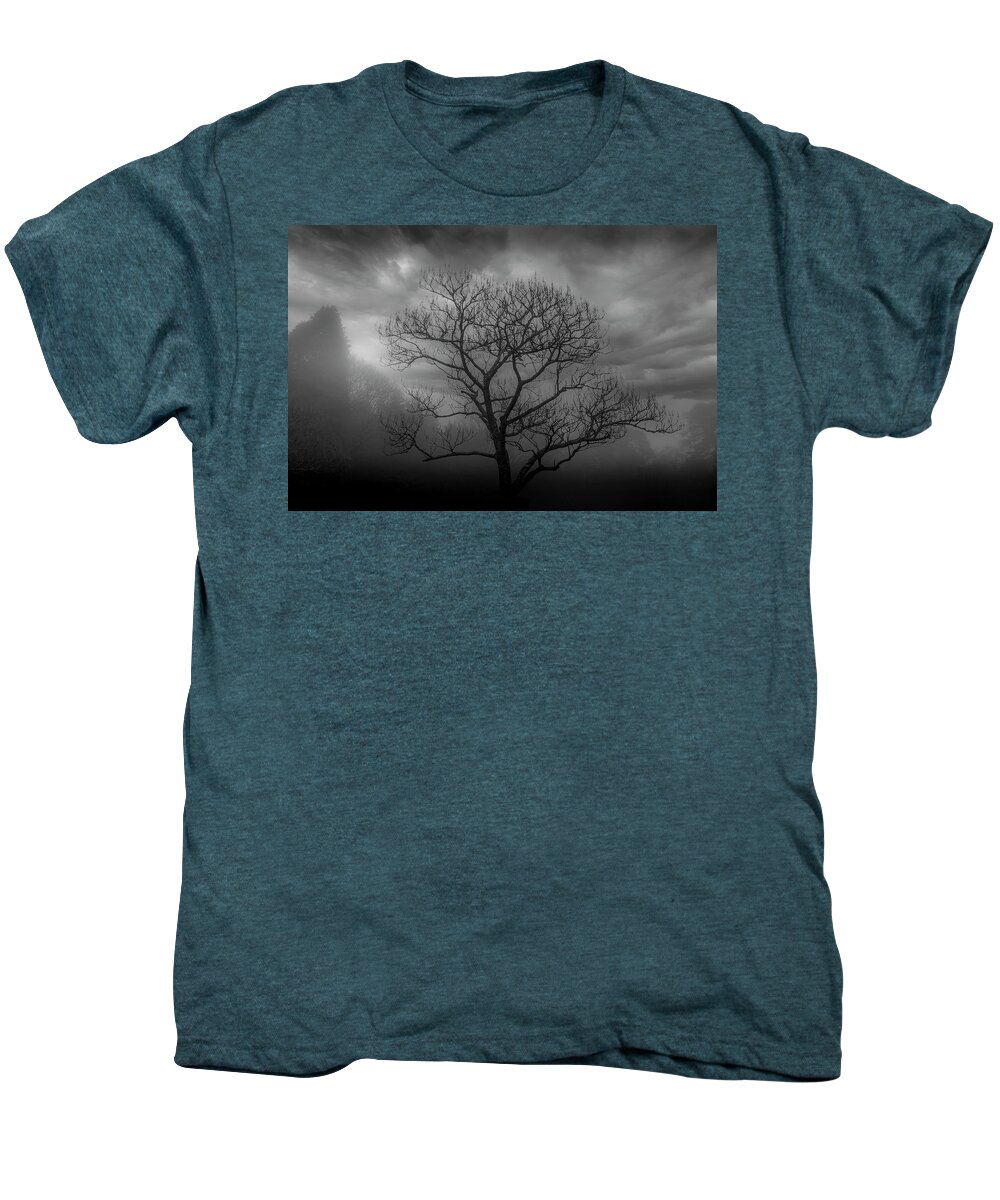 Mist Men's Premium T-Shirt featuring the photograph Moody Tree by Chris Boulton