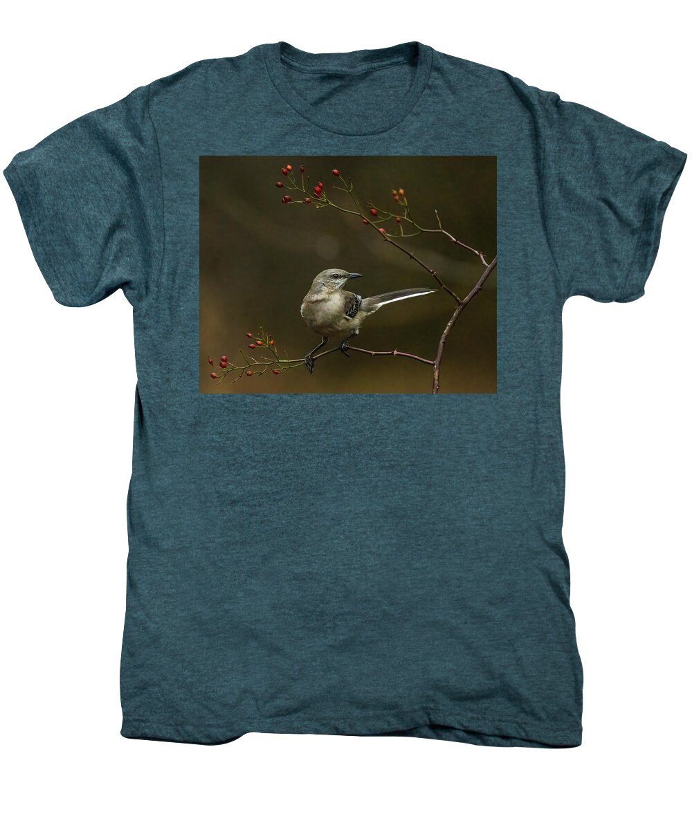 Northern Mockingbird Men's Premium T-Shirt featuring the photograph Northern Mockingbird by Alexander Image