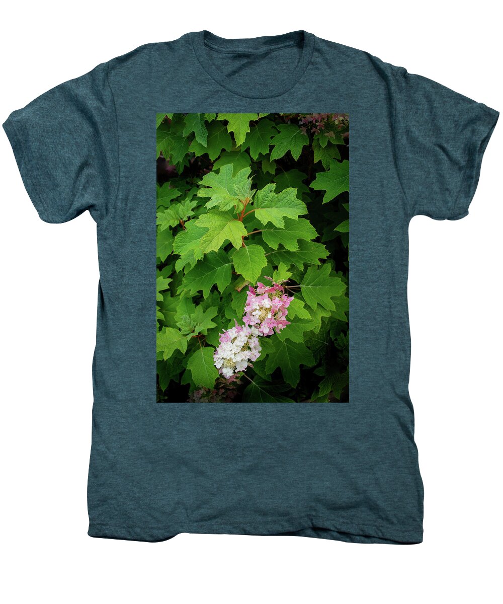Oak-leaf Hydrangea Men's Premium T-Shirt featuring the photograph Oak-Leaf Hydrangea by Tom Brickhouse