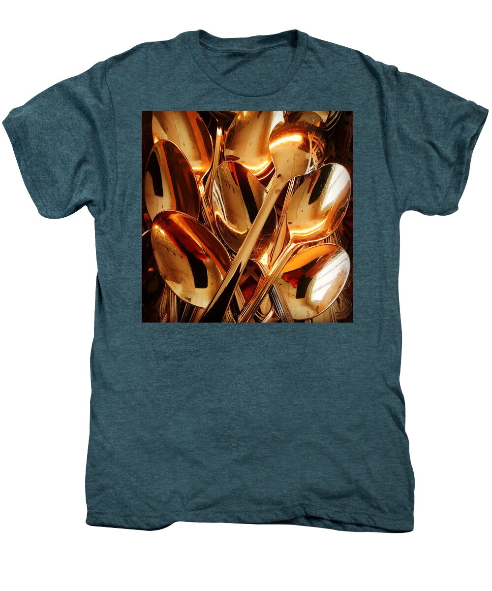 Spoons Men's Premium T-Shirt featuring the photograph Spoons by Brian Sereda