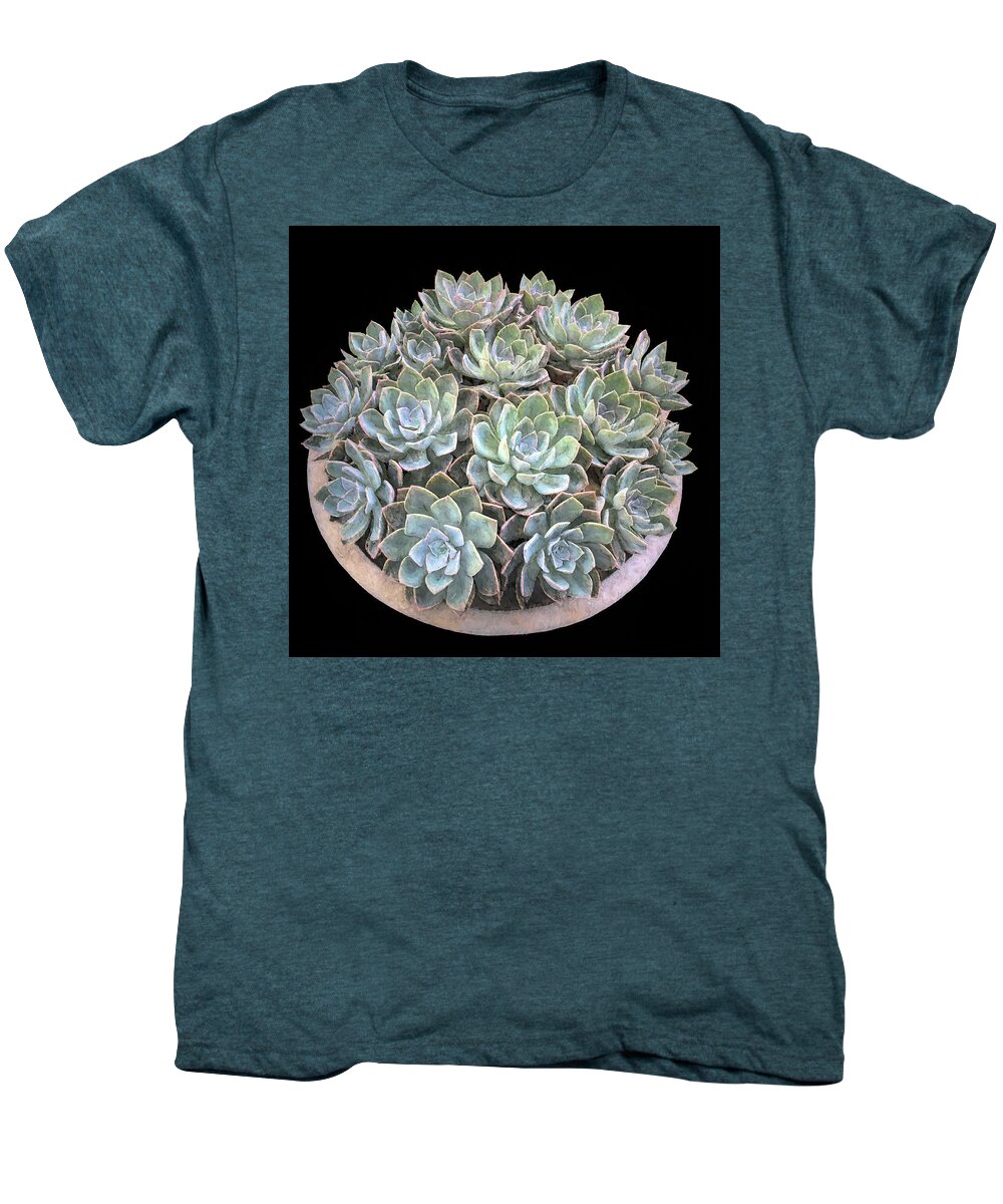 Succulent Men's Premium T-Shirt featuring the digital art Succulents 009 by Brian Davis