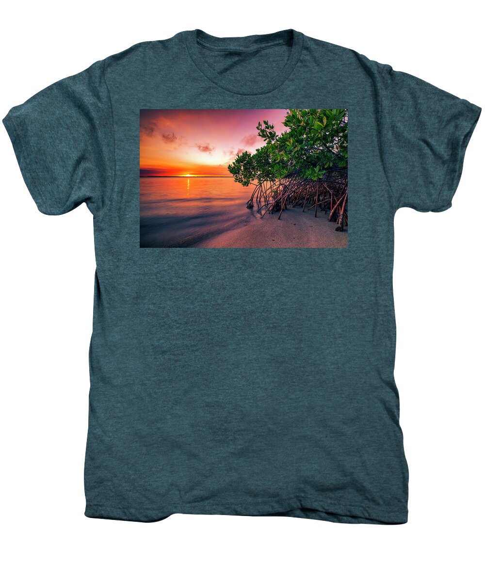 Sunset Men's Premium T-Shirt featuring the photograph Sunset Over the St. Lucie River by Andy Crawford