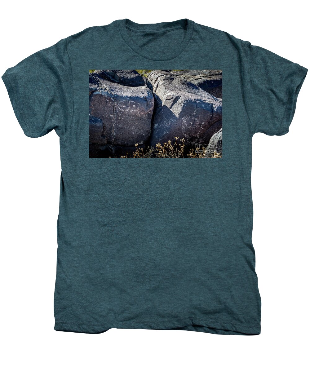 Ancient Men's Premium T-Shirt featuring the photograph Three Rivers Petroglyphs #21 by Blake Webster