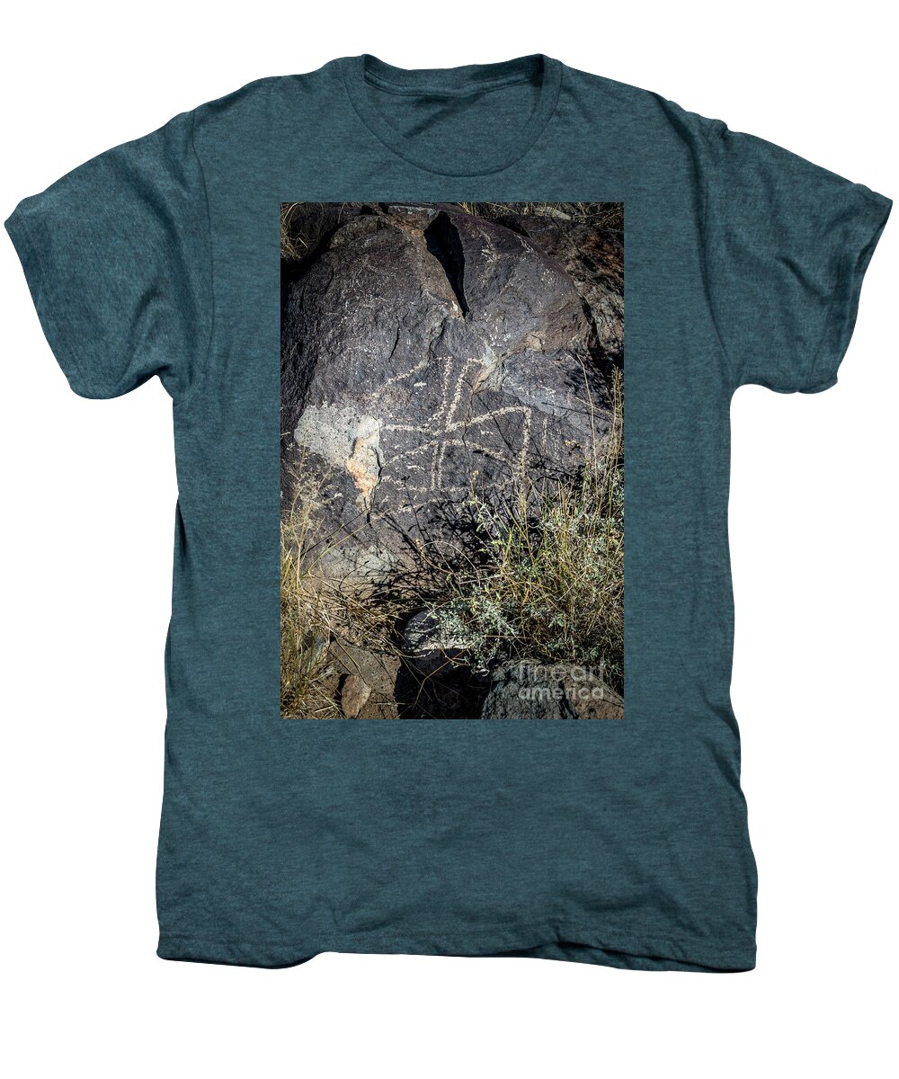 Ancient Men's Premium T-Shirt featuring the photograph Three Rivers Petroglyphs #9 by Blake Webster