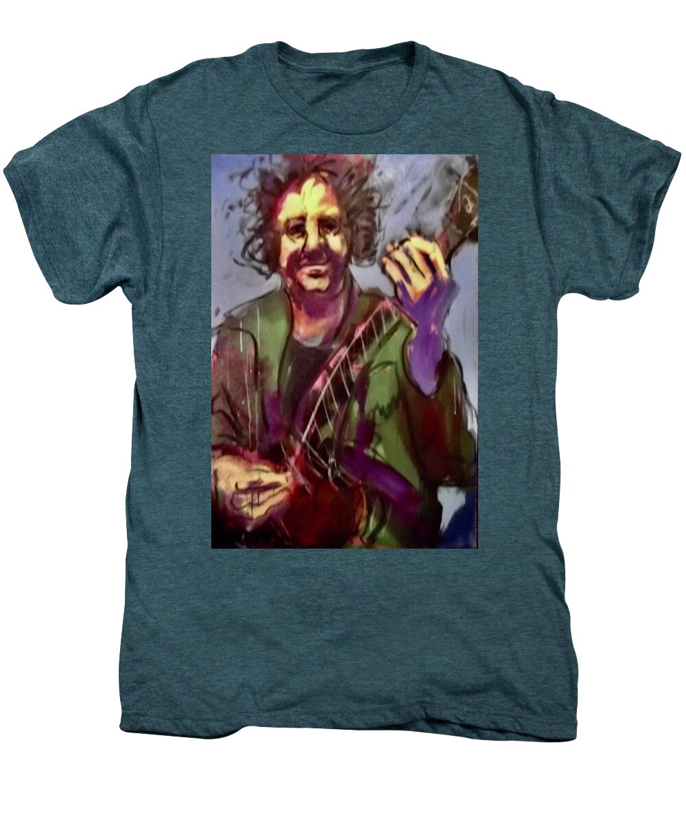 Painting Men's Premium T-Shirt featuring the painting Unfinished Jerry by Les Leffingwell