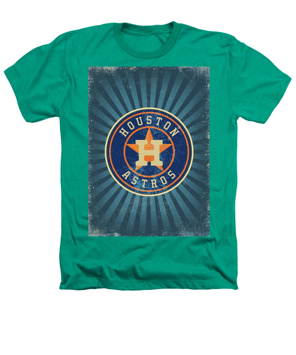 Baseball Vintage Houston Astros Heathers T-Shirt by Leith Huber