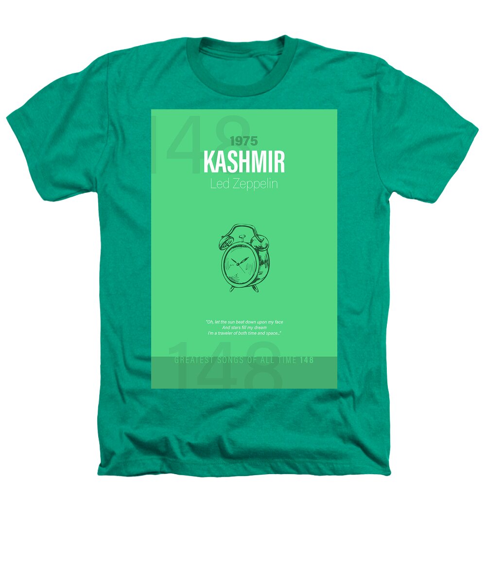 Kashmir Heathers T-Shirt featuring the mixed media Kashmir Led Zeppelin Minimalist Song Lyrics Greatest Hits of All Time 148 by Design Turnpike