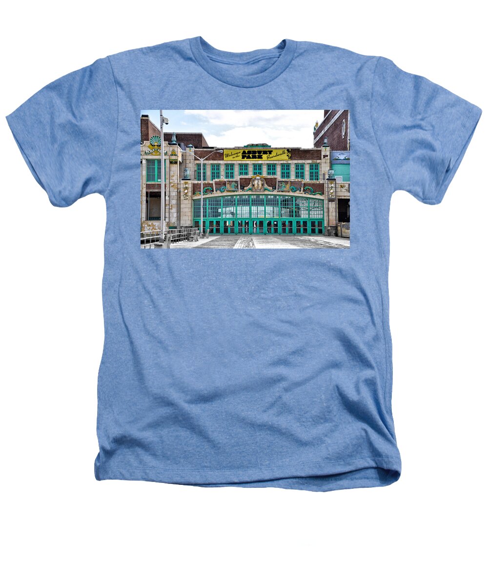 Welcome Heathers T-Shirt featuring the photograph Welcome to the Asbury Park Boardwalk #1 by Bill Cannon