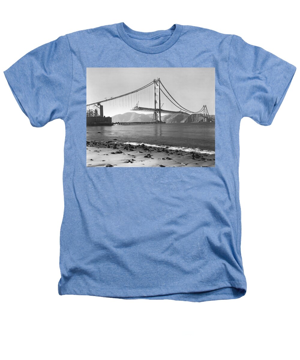 1937 Heathers T-Shirt featuring the photograph Golden Gate Bridge #7 by Underwood Archives