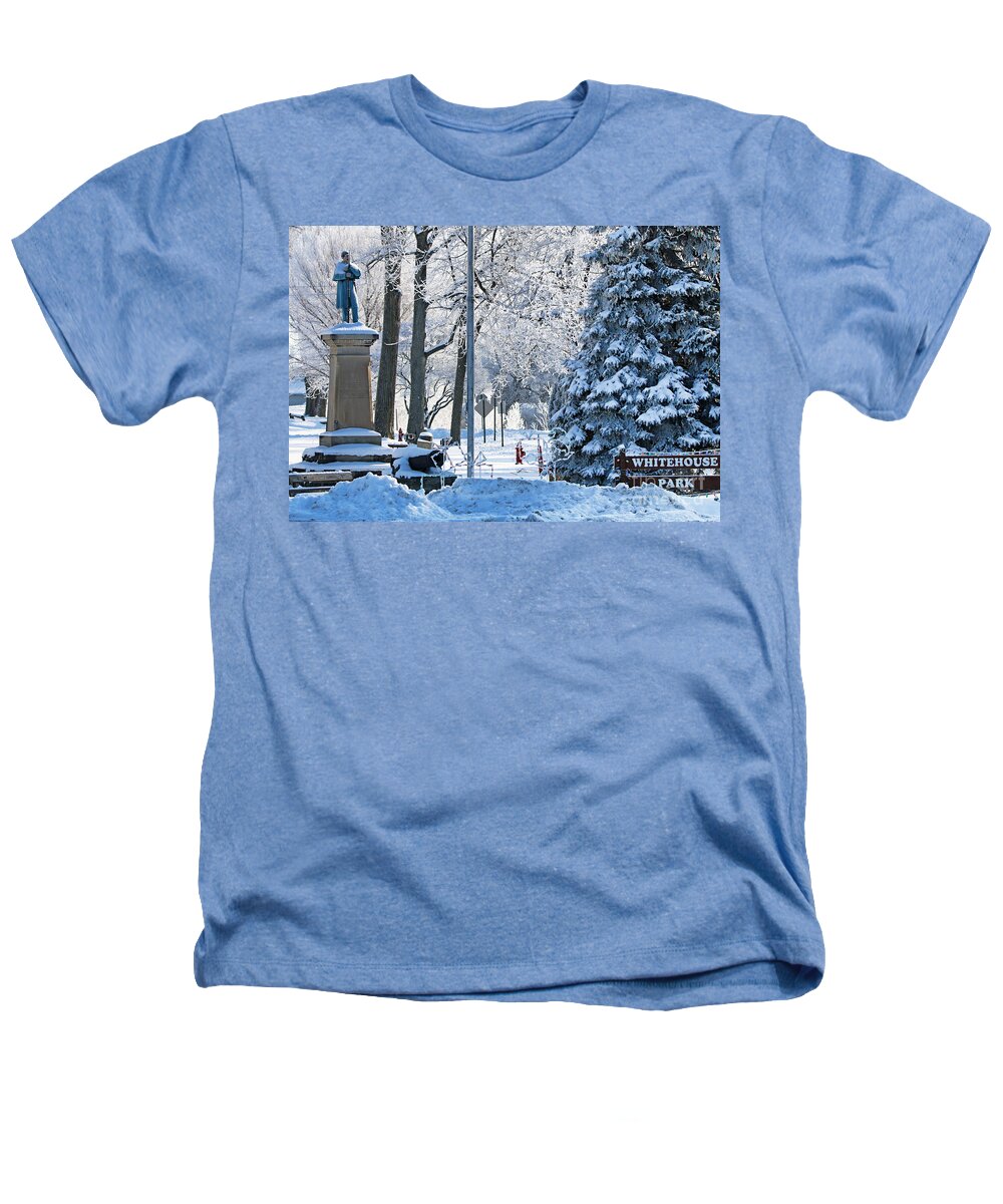 Whitehouse Ohio Heathers T-Shirt featuring the photograph Whitehouse Village Park 7360 by Jack Schultz