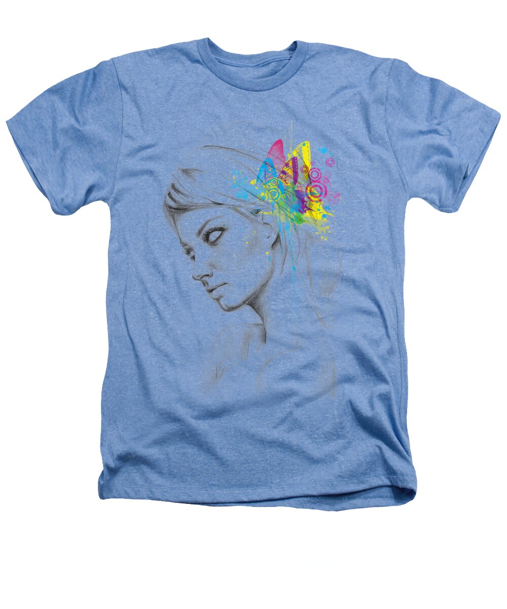 Butterfly Heathers T-Shirt featuring the digital art Butterfly Queen by Olga Shvartsur