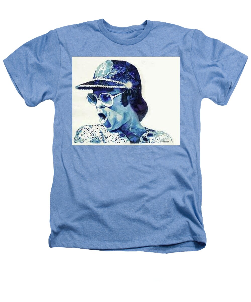 Elton Heathers T-Shirt featuring the painting Elton John by Marcelo Neira