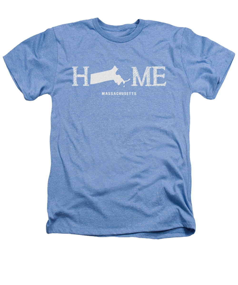 Massachusetts Heathers T-Shirt featuring the mixed media MA Home by Nancy Ingersoll