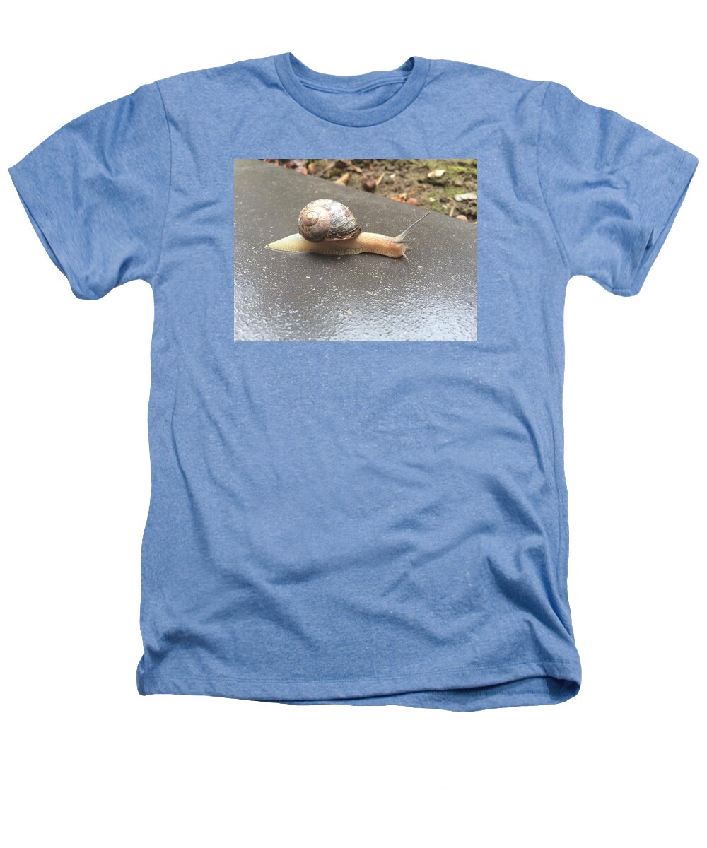Snail Heathers T-Shirt featuring the photograph Op weg.. by Griet Defoer