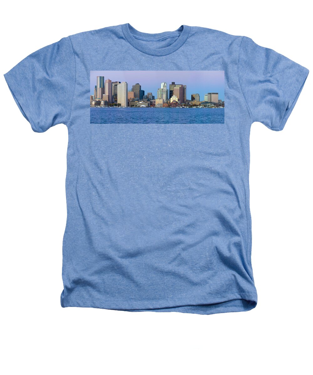 Photography Heathers T-Shirt featuring the photograph Panoramic Of Boston Harbor by Panoramic Images