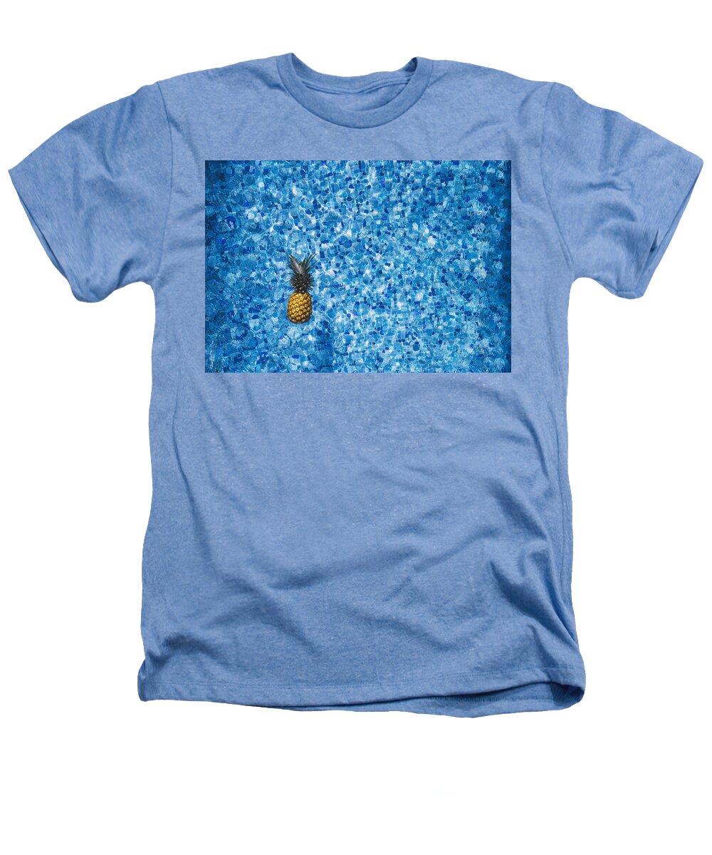 Pineapple Heathers T-Shirt featuring the photograph Swimming Pool Days by Happy Home Artistry