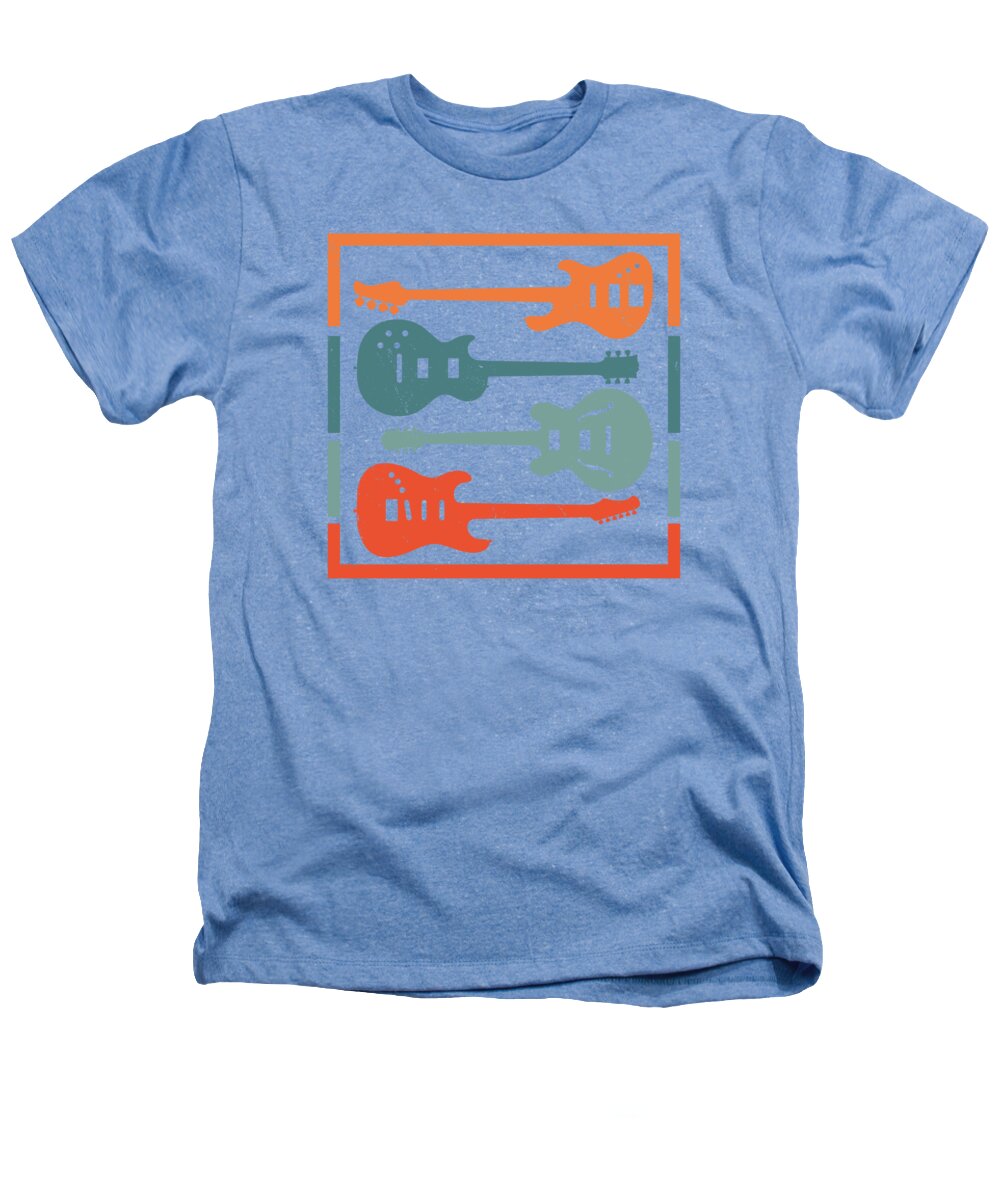 Electric Guitar Heathers T-Shirt featuring the digital art Guitar Electric Guitar Blues Jazz Bass Instruments #2 by Toms Tee Store