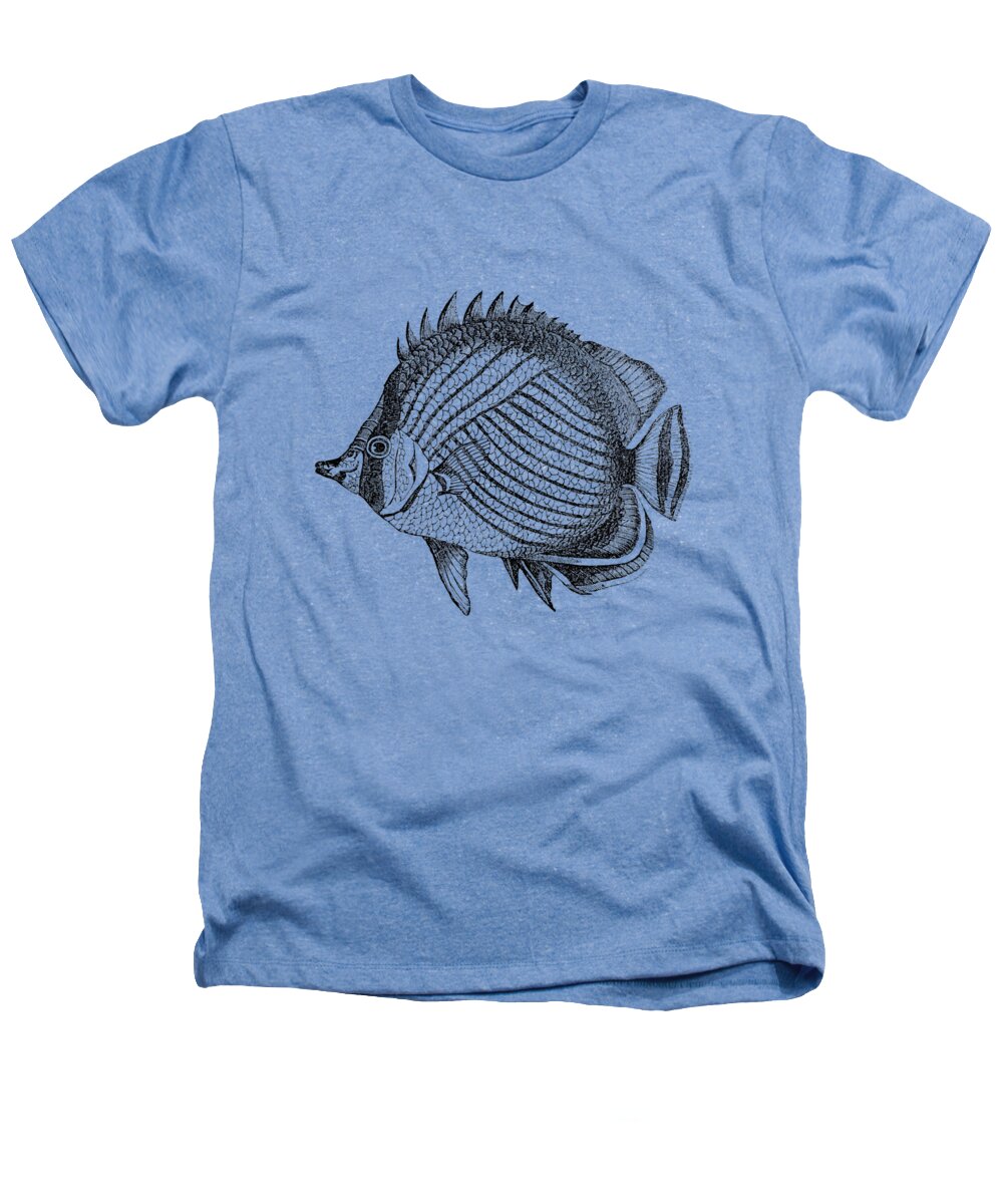 Beautiful Vintage Fish Hand Drawing, Transparent Isolated Fish Black  Illustration, Fishing Heathers T-Shirt