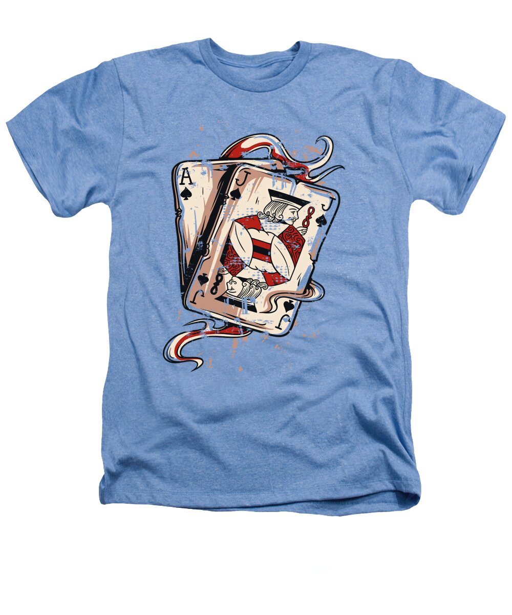 Card Games Heathers T-Shirt featuring the digital art Blackjack by Jacob Zelazny