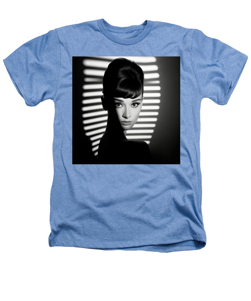 Audrey Heathers T-Shirt featuring the photograph Digital Audrey Hepburn No.3 by My Head Cinema