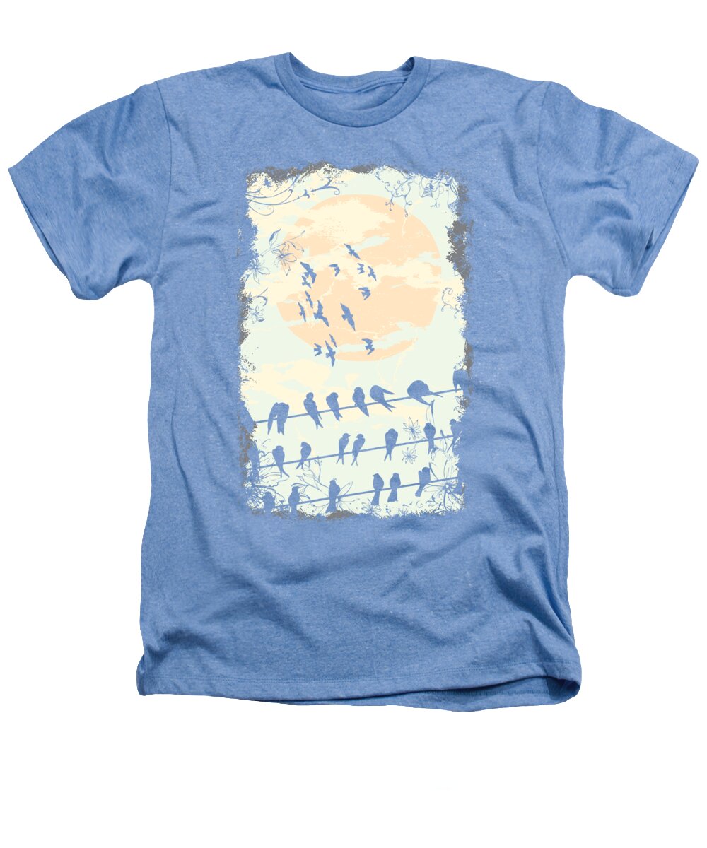 Halloween Heathers T-Shirt featuring the digital art Sunset Bird Silhouette by Jacob Zelazny