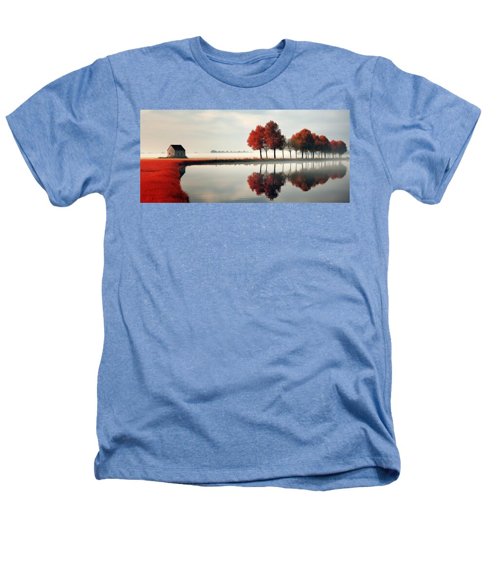 Digital Heathers T-Shirt featuring the digital art The Red Flood by My Head Cinema