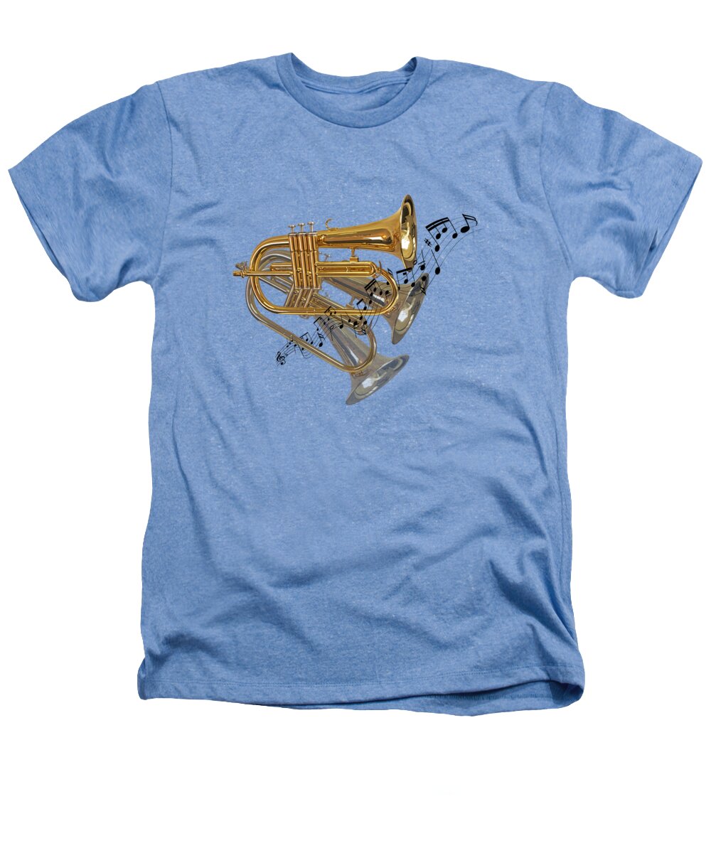 Music Heathers T-Shirt featuring the photograph Trumpet Fanfare by Gill Billington