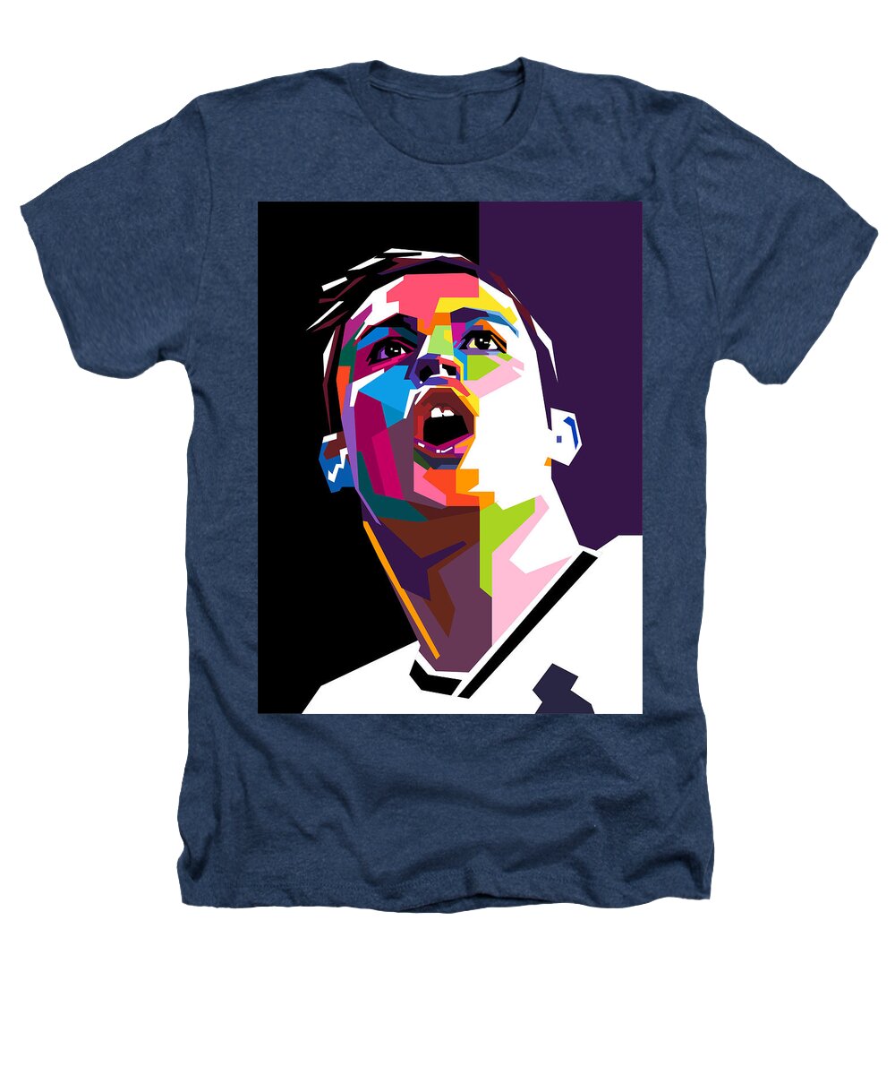Digital Art Heathers T-Shirt featuring the digital art Christiano Ronaldo by Ahmad Nusyirwan