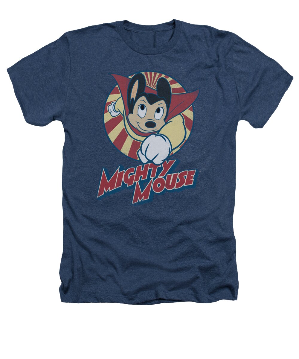Mighty Mouse Heathers T-Shirt featuring the digital art Mighty Mouse - The One The Only by Brand A
