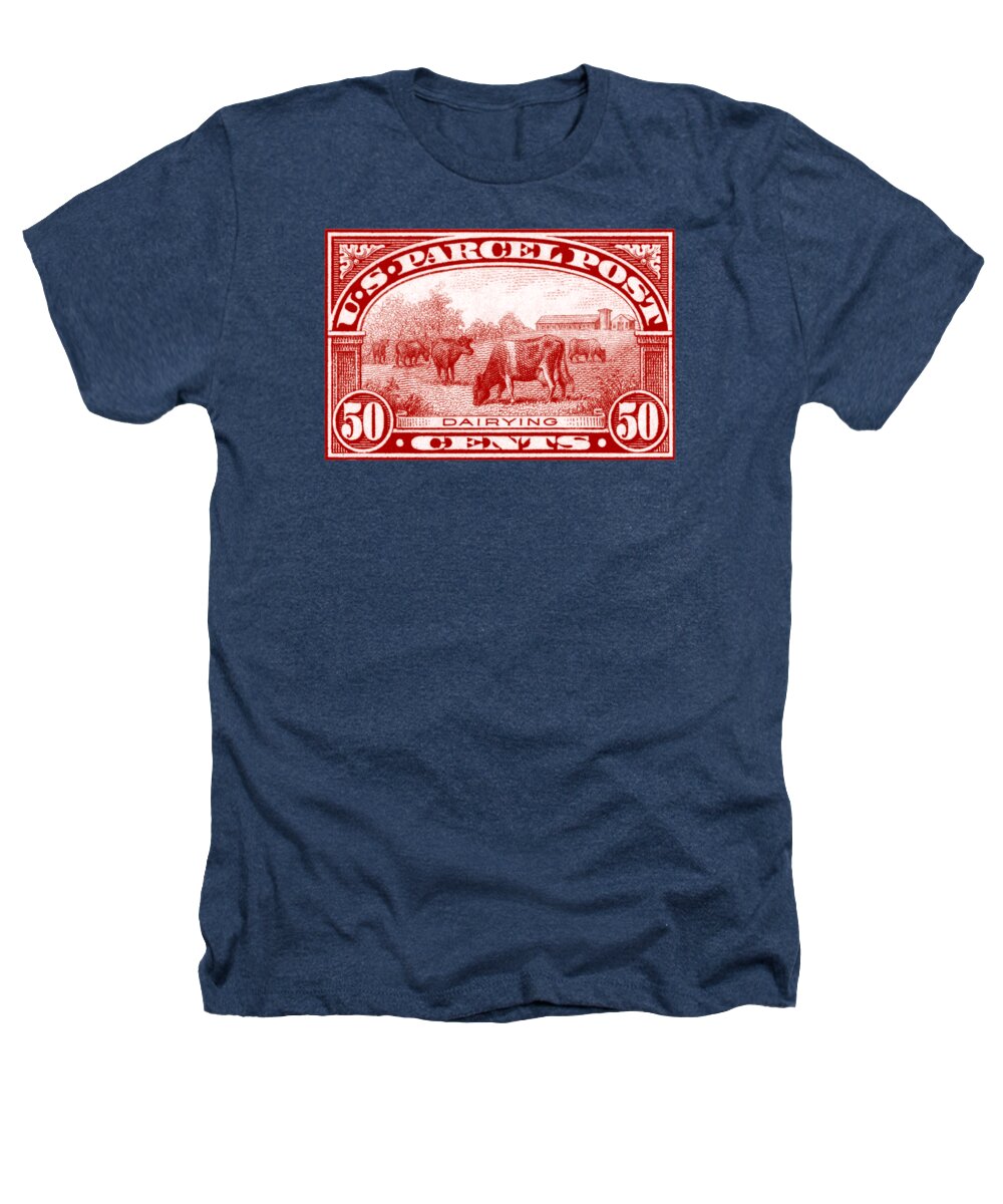Dairy Farm Heathers T-Shirt featuring the painting 1913 Dairy Industry Stamp by Historic Image