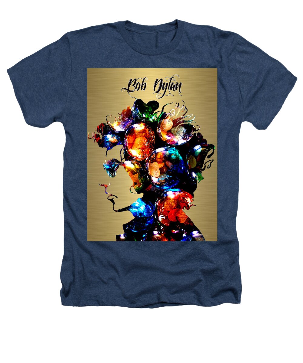Bob Dylan Art Heathers T-Shirt featuring the mixed media Bob Dylan Collection #63 by Marvin Blaine