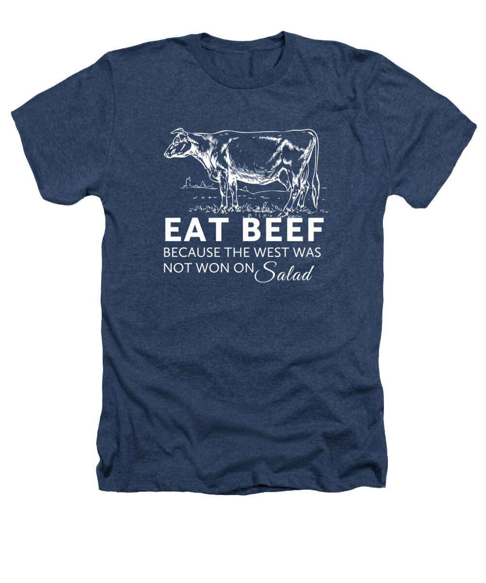 Illustration Heathers T-Shirt featuring the digital art Eat Beef by Nancy Ingersoll