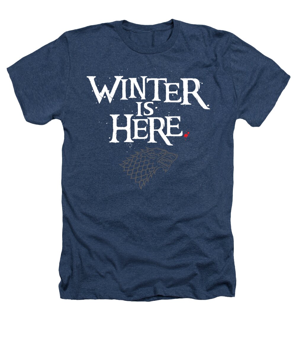 Game Of Thrones Heathers T-Shirt featuring the digital art Winter is Here - Stark Sigil by Edward Draganski