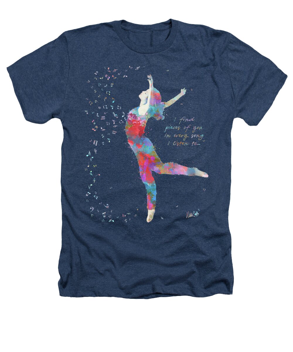 Music Heathers T-Shirt featuring the digital art Beloved Deanna on Dark by Nikki Marie Smith