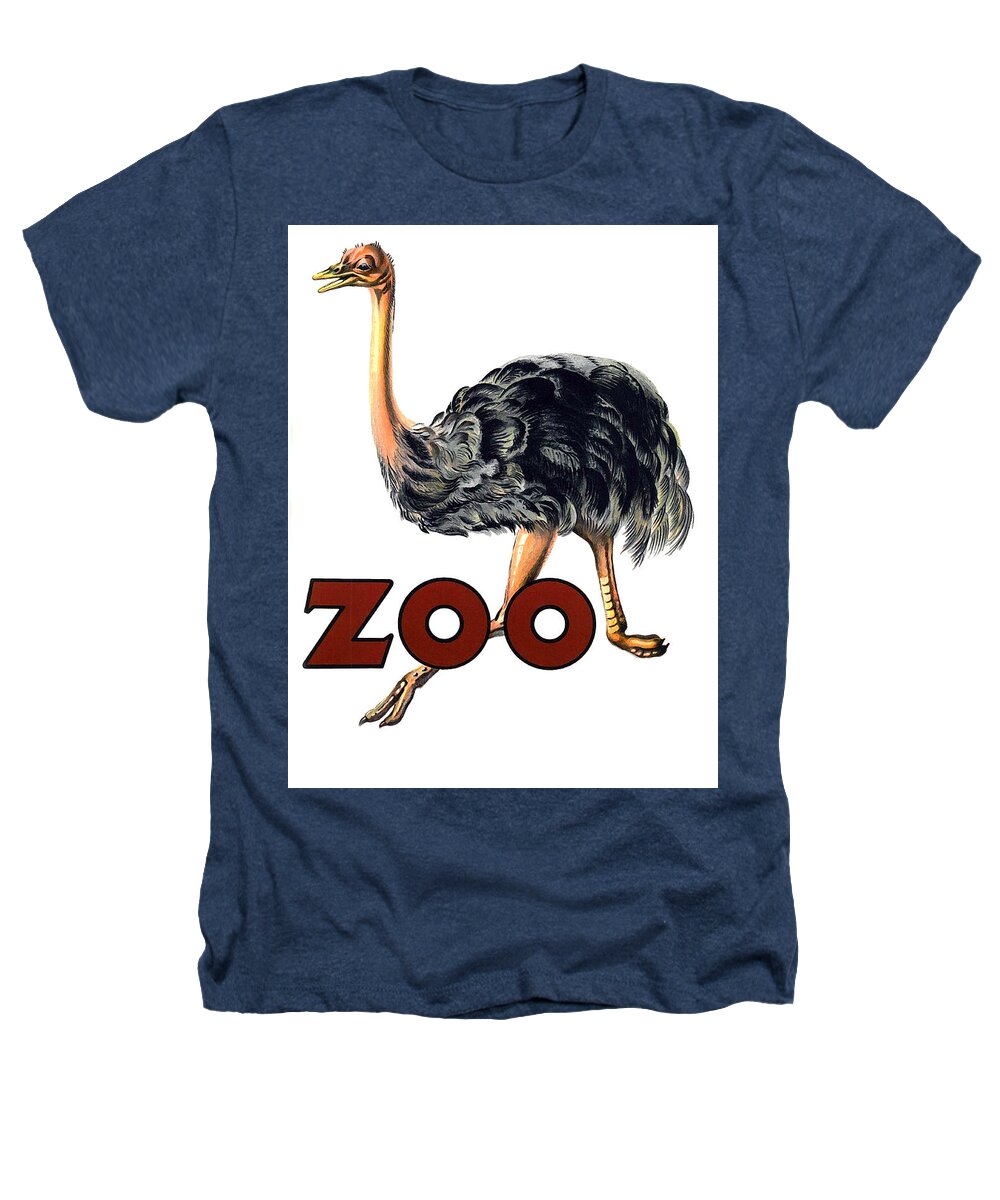 Ostrich Heathers T-Shirt featuring the digital art Ostrich Zoo by Long Shot