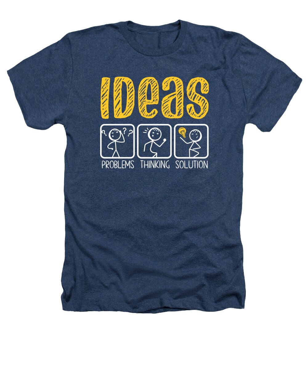 Problem Heathers T-Shirt featuring the digital art Problem Thinking Stick Figure Solution Thinker #1 by Toms Tee Store