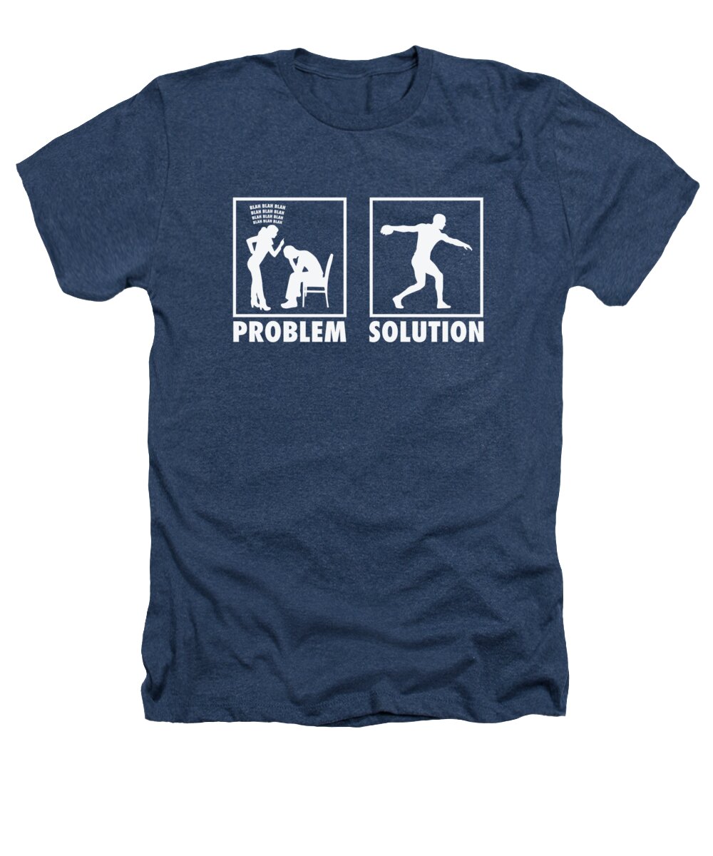 Athlete Heathers T-Shirt featuring the digital art Discus Throw Discus Thrower Statement Problem Solution #2 by Toms Tee Store