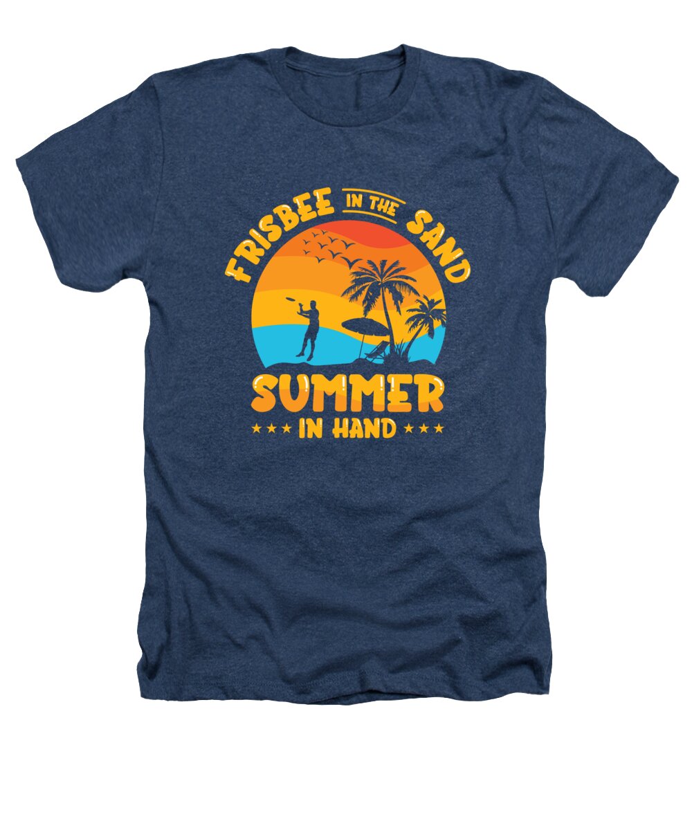 Frisbee Heathers T-Shirt featuring the digital art Frisbee Tropical Summer Vacation Flying Disc Sport #2 by Toms Tee Store