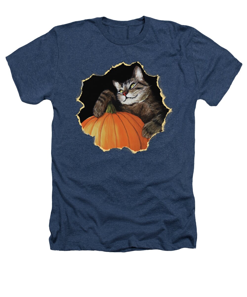 Cat Heathers T-Shirt featuring the painting Halloween Cat by Anastasiya Malakhova