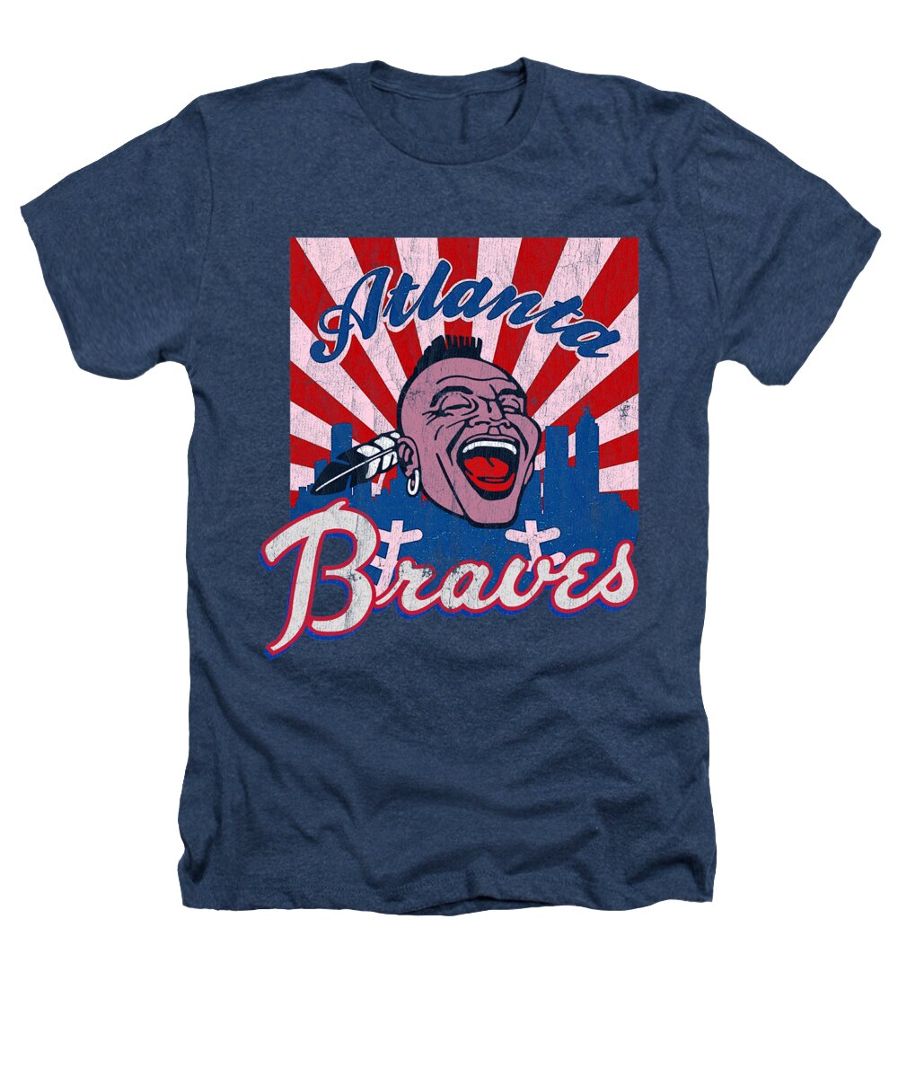 Atlanta Braves Retro Vintage Heathers T-Shirt by Kirania Finest - Pixels