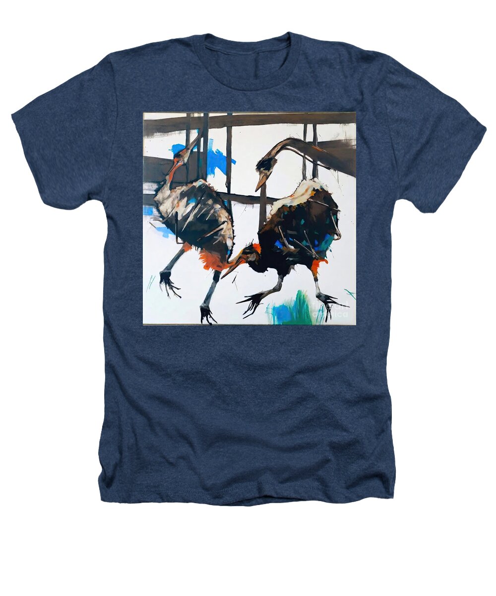 Art Heathers T-Shirt featuring the painting Painting Let The Race Begins art beautiful illust by N Akkash