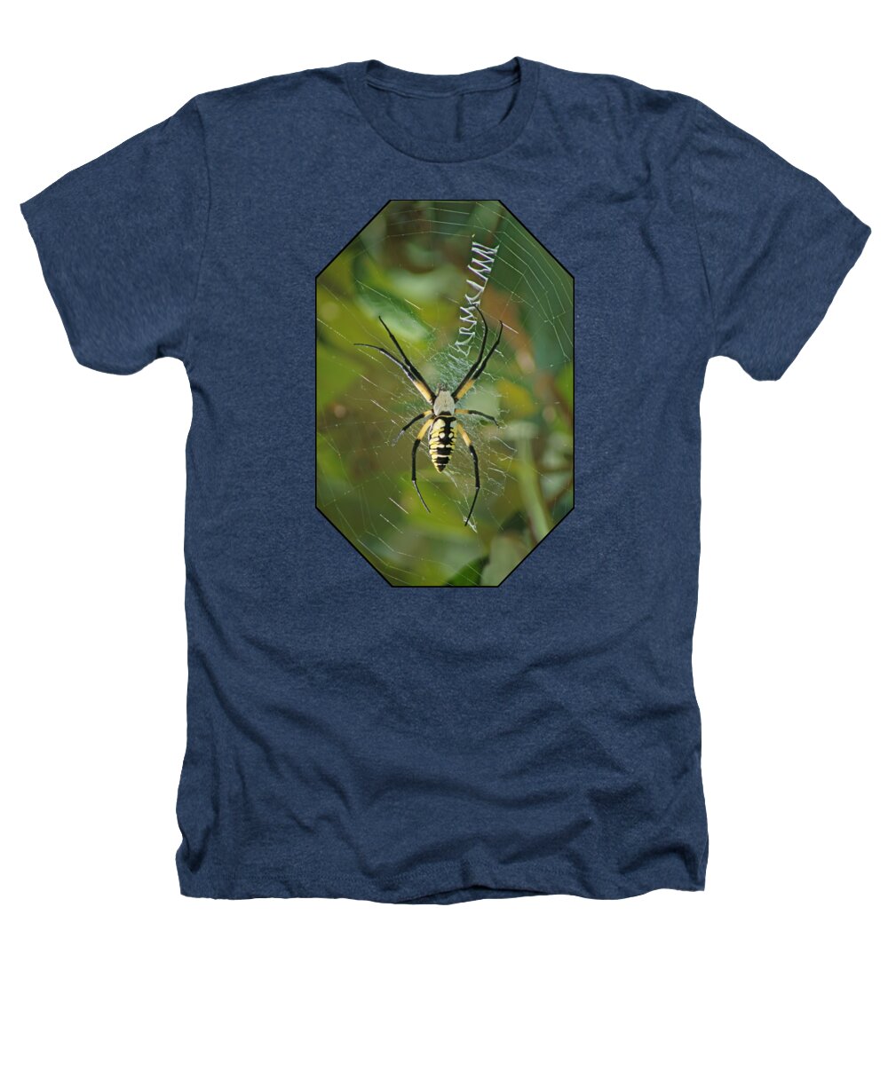 Insects Heathers T-Shirt featuring the photograph Yellow Garden Spider by Nikolyn McDonald