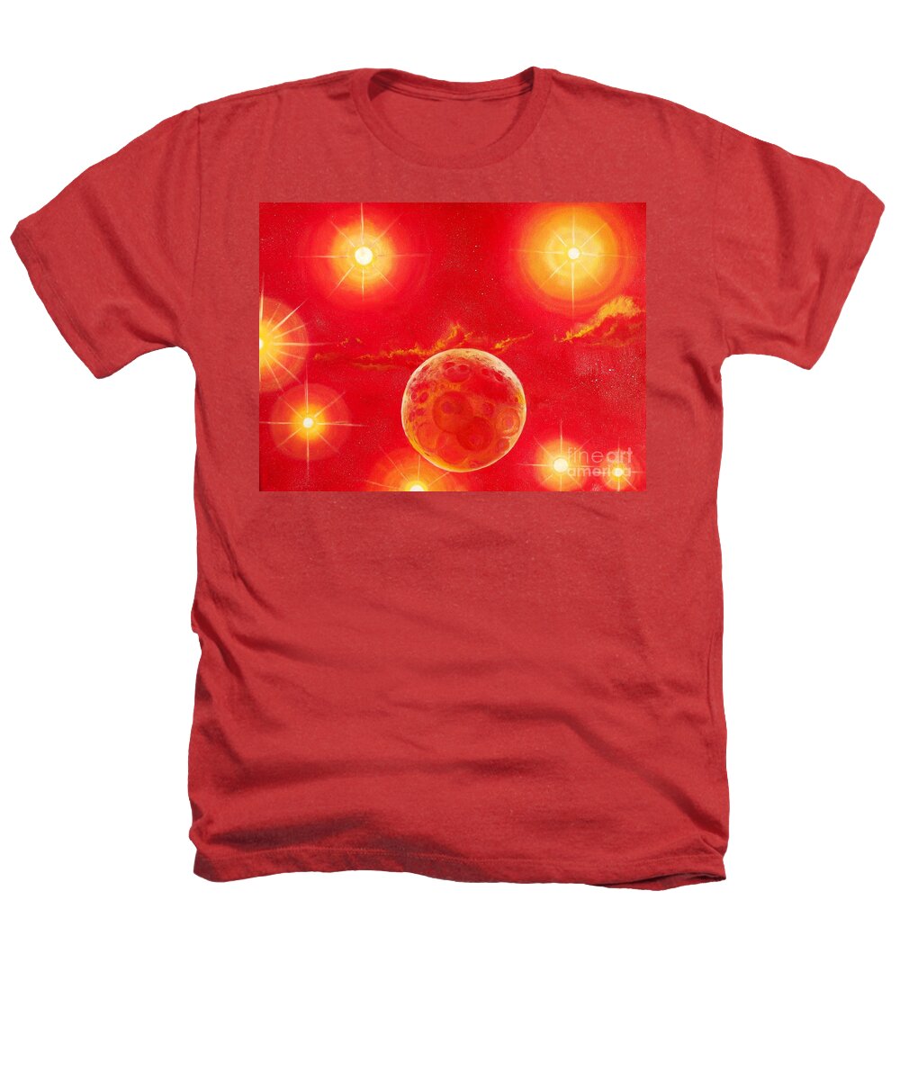 Planet Heathers T-Shirt featuring the painting Seven Suns by Murphy Elliott