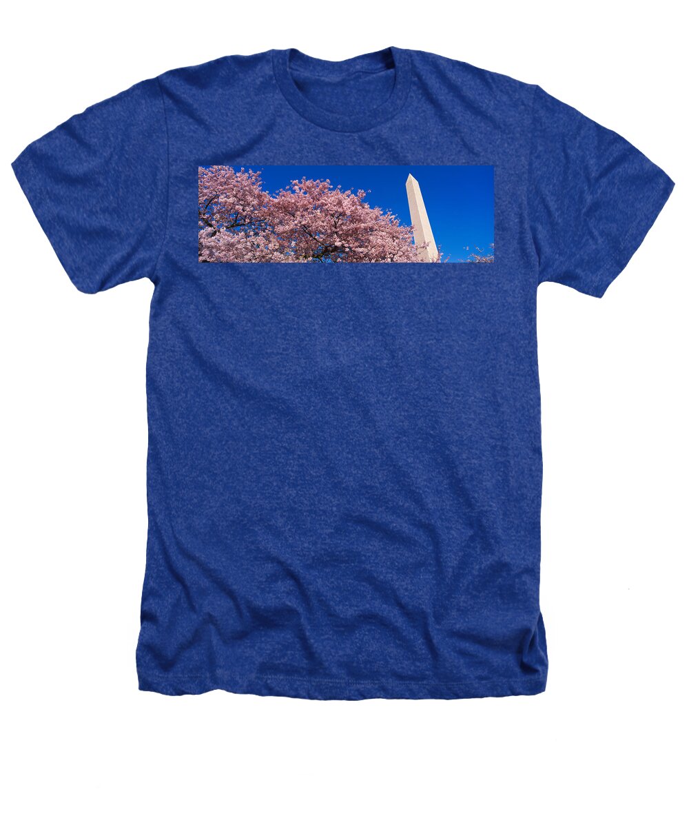 Photography Heathers T-Shirt featuring the photograph Washington Monument & Spring Cherry by Panoramic Images