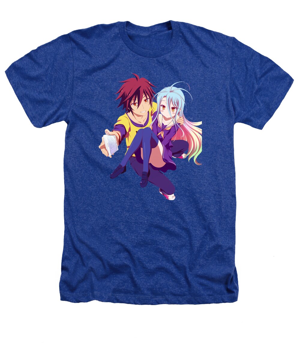 Anime Heathers T-Shirt featuring the digital art Gifts Idea Sora Shiro no game no life by Lotus Leafal